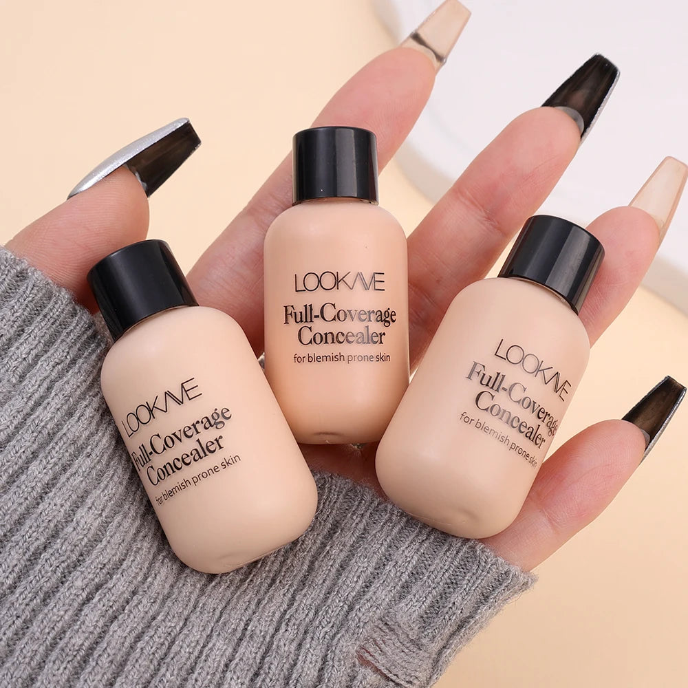 Mini Liquid Concealer Foundation Cream Texture Covers Acne Marks Dark Circle Multifunction Face Makeup Lasting Brighten Cosmetic