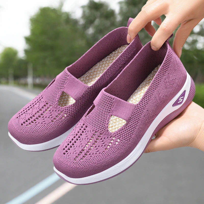 Summer New Comfort Casual Women's Shoes New Fashion Soft Sole Breathable Hollow Out Flat Shoes for Women Zapatos De Mujer