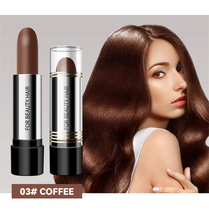 Temporary Hair Dye Pen Covering Gray Hair Lipstick Style Hair Line Shadow Cream Instantly BlackBrown Root Cover Up Concealer Pen