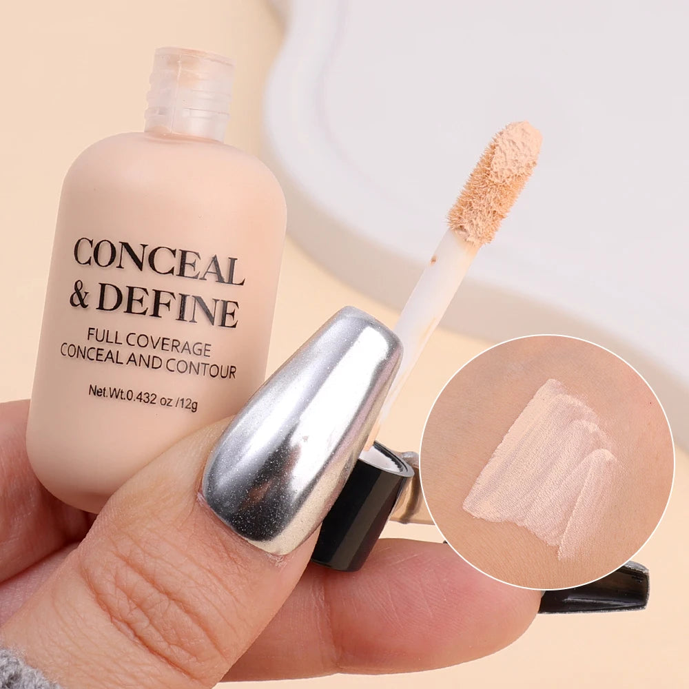 Mini Liquid Concealer Foundation Cream Texture Covers Acne Marks Dark Circle Multifunction Face Makeup Lasting Brighten Cosmetic