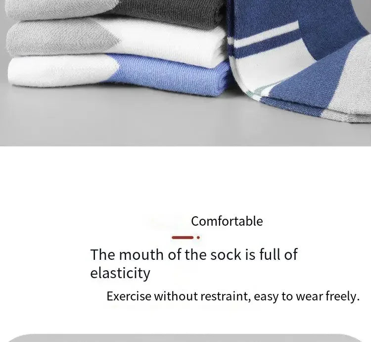 Men's Pure Cotton Socks Spring Striped Casual Socks Men's Anti-odor Antibacterial Business Socks High Quality Sports Sock Meias