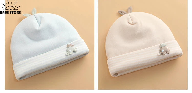 0-6 Months Baby Hats Newborn Beanie Winter Warm Thicker Cotton Soft Elastic Baby Cap for Girls Boys Infant Bonnet Accessories