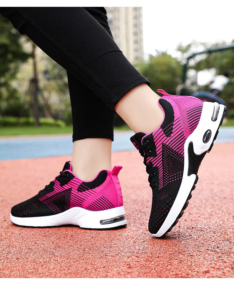 Sports shoes Women's new women's shoes summer large size casual comfortable breathable lace-up sports running shoes