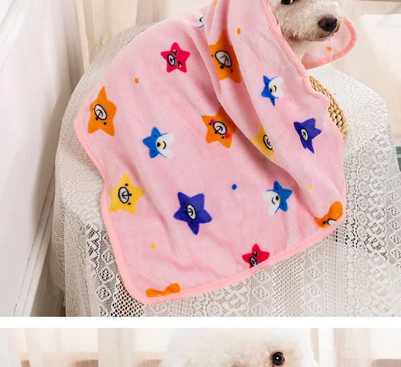 Warm Soft Pet Dog Blanket Mat Plush Thin Pet Sleeping Blanket for Dogs Cats Warm Breathable Cat Cover Blanket Pet Dog Supplies