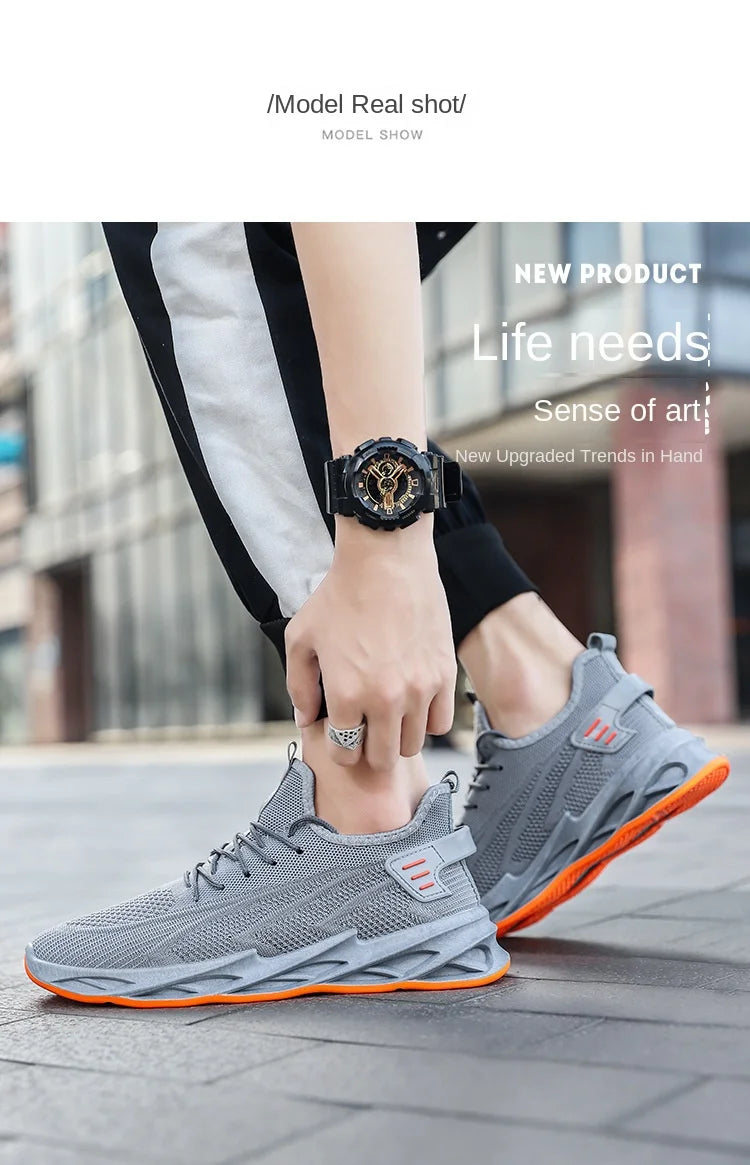 Shoes men 2024 new style trend men's shoes breathable lace-up running shoes Korean version lightweight casual sports shoes men