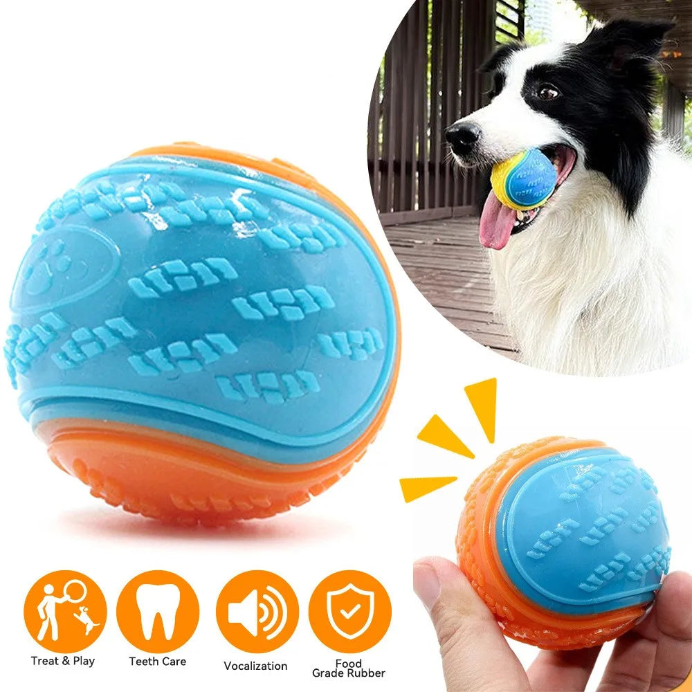 Bite-resistant Pet Dog Toy Rubber Ball Beef-flavored Elastic Ball To Prevent Dog From Destroying Things Dog Training Supply