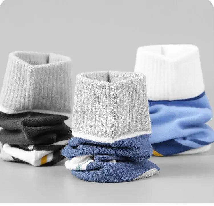 Men's Pure Cotton Socks Spring Striped Casual Socks Men's Anti-odor Antibacterial Business Socks High Quality Sports Sock Meias