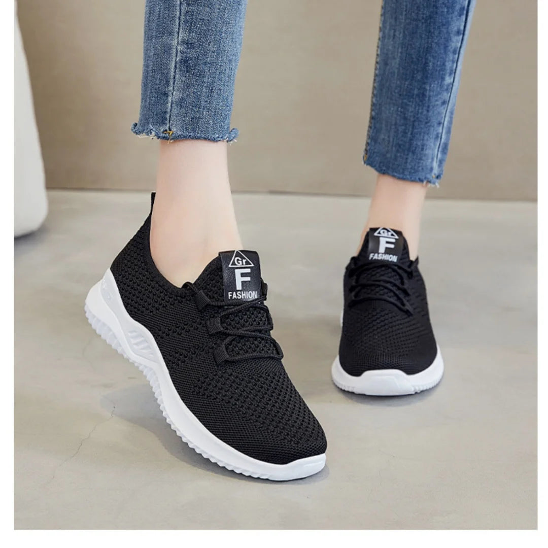 Women's shoes 2024 mesh breathable comfortable sports shoes soft sole lightweight fashion casual shoes