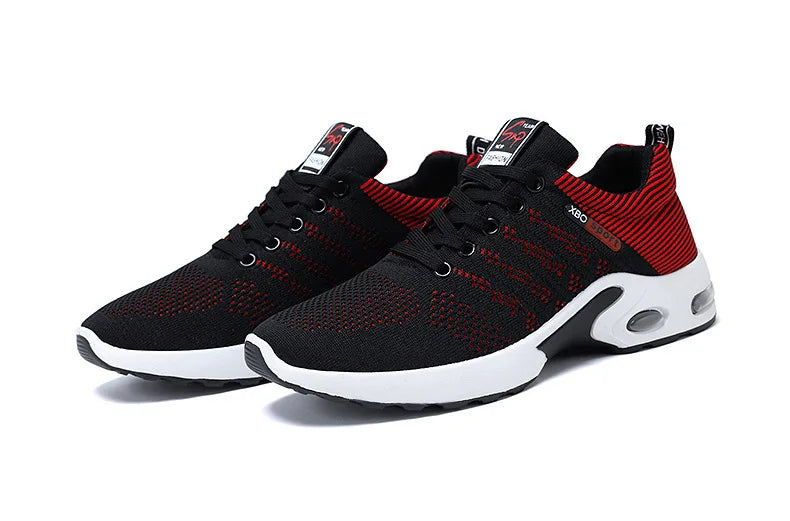 New Trendy Fashion Shoes Men's Breathable Lace-Up Running Shoes Light Casual Sports Wear Resistant Mesh Shoes