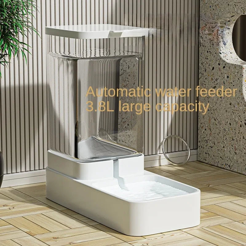 Pet Feeder and Waterer Suitable for Small and Medium Pets Dogs and Cats Gravity Plastic Feeder Water Container