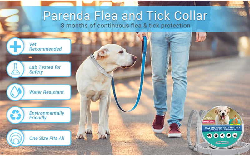 Dog Anti Flea And Ticks Cats Collar Pet 8Month Protection Retractable Pet Collars For Puppy Cat Large Dogs Accessories