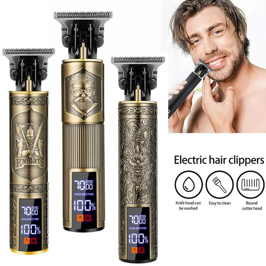 Vintage Hair Cutting Machine For Men T9 Electric Hair Clippers Hair Cutting Machine Kit Beard Trimmer Body Hair Beard Shaving