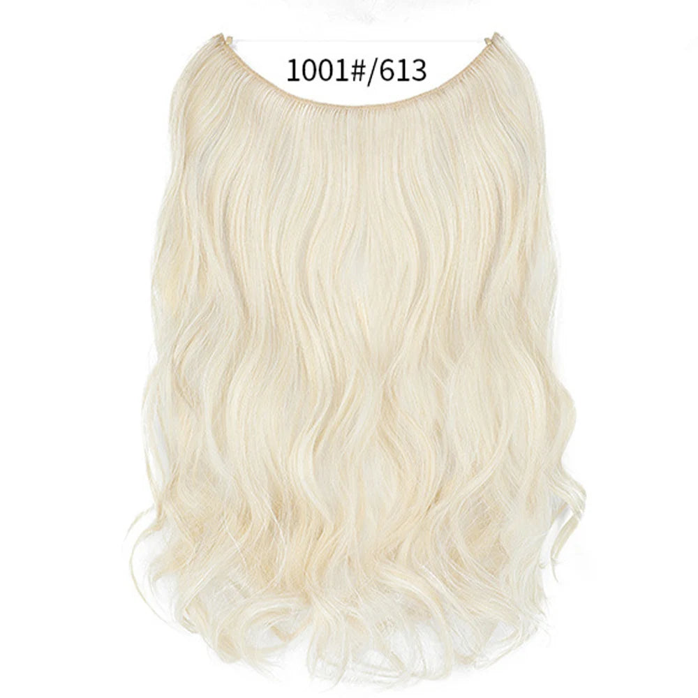 No Clip Synthetic Wave Hair Extensions Invisible Curly wig  Accessorie Hairpieces Heat Resistant Long Hair For Women  Hairextens