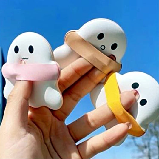 Finger Makeup Puff Mini Makeup Finger Sponge Cute Ghost Shaped Blender Powder Puff Air Cushion Blush Puff for Foundation Powder