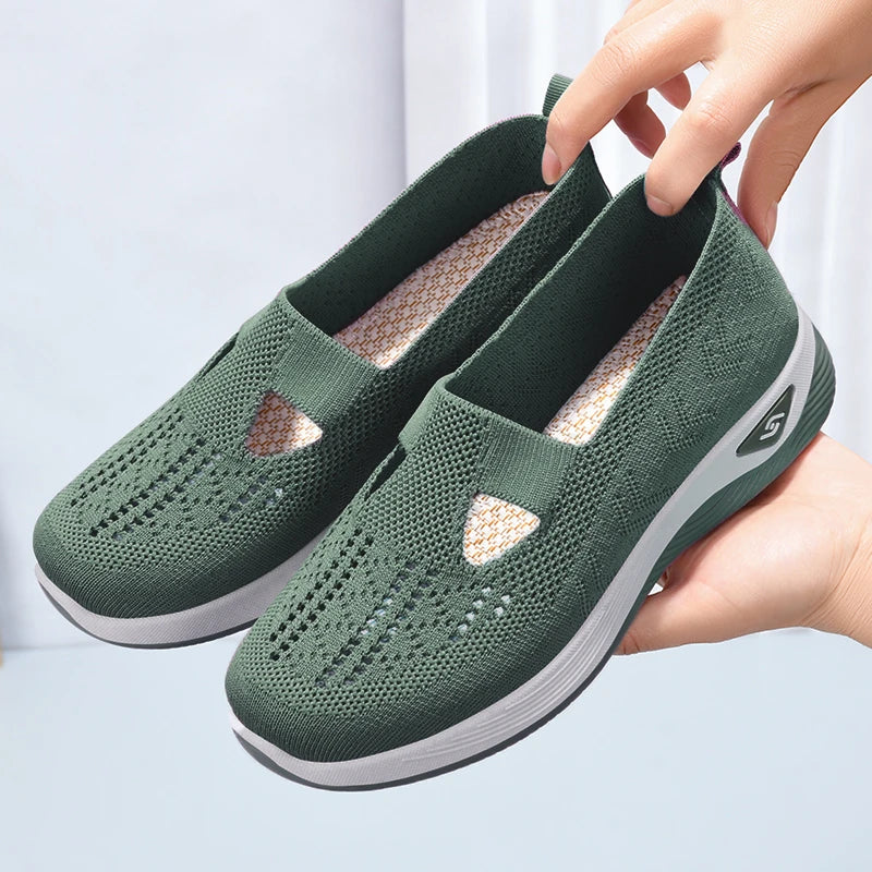 Summer New Comfort Casual Women's Shoes New Fashion Soft Sole Breathable Hollow Out Flat Shoes for Women Zapatos De Mujer