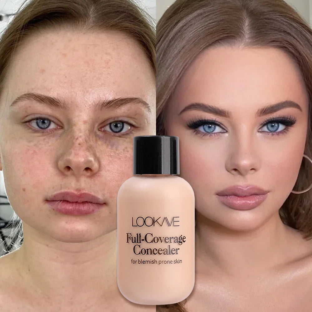 Mini Liquid Concealer Foundation Cream Texture Covers Acne Marks Dark Circle Multifunction Face Makeup Lasting Brighten Cosmetic