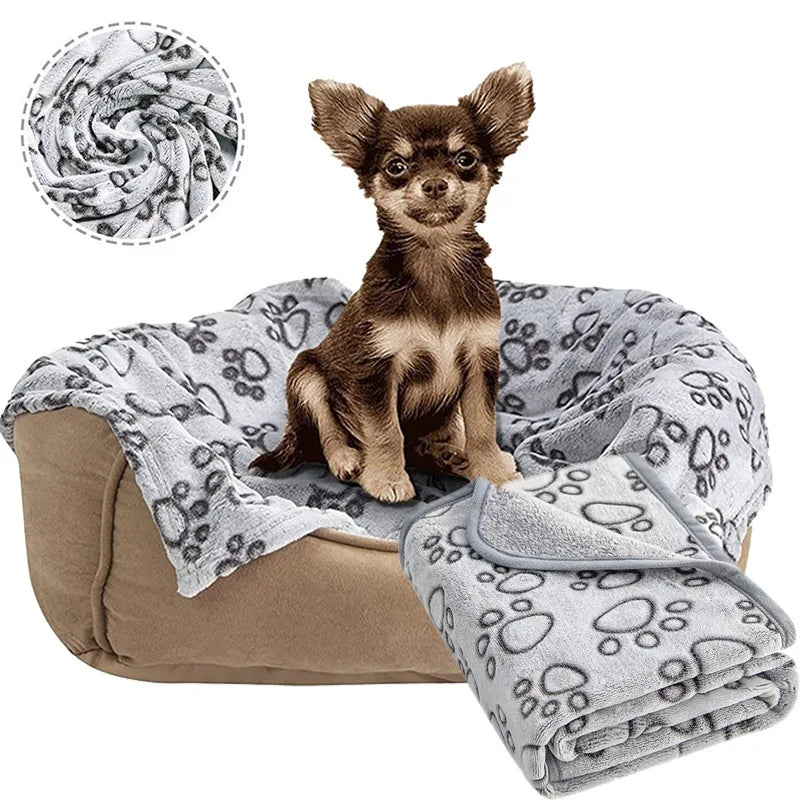 Flannel Pet Sleeping Blanket Soft Fluffy Dog Blanket Warm Breathable Cat Cover Blanket Comfortable Dog Cat Sleeping Sheet Mat