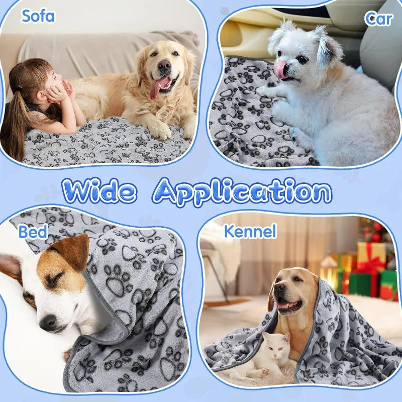 Flannel Pet Sleeping Blanket Soft Fluffy Dog Blanket Warm Breathable Cat Cover Blanket Comfortable Dog Cat Sleeping Sheet Mat