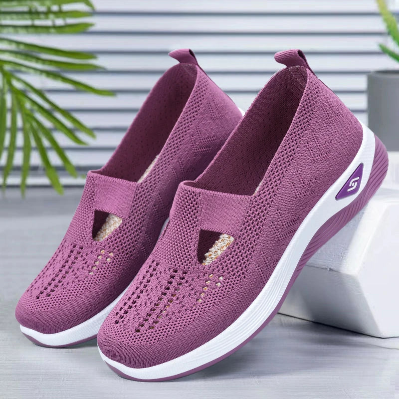 Summer New Comfort Casual Women's Shoes New Fashion Soft Sole Breathable Hollow Out Flat Shoes for Women Zapatos De Mujer