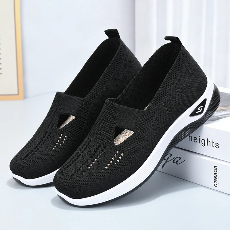 Summer New Comfort Casual Women's Shoes New Fashion Soft Sole Breathable Hollow Out Flat Shoes for Women Zapatos De Mujer