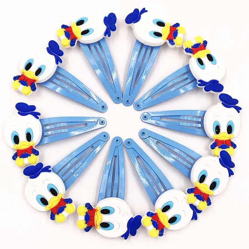 10PCS Mickey Minnie Disney Elastic Hair Rubber Band Headband Hair Accessories Girls Cartoon Hair Gum Hair Bows Korean