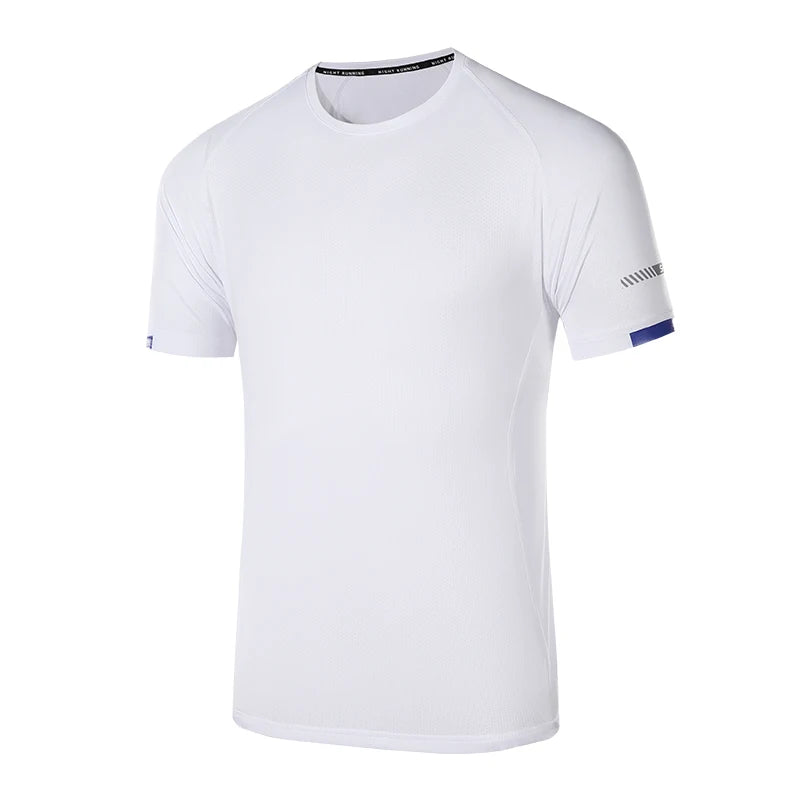 Men's Quick Dry Short Sleeve Gym Running Moisture Wicking Round Neck T-Shirt Training Exercise Gym Sport Shirt Tops Lightweight