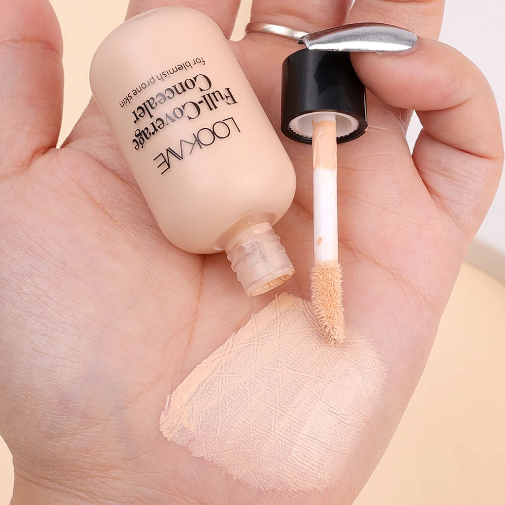 Mini Liquid Concealer Foundation Cream Texture Covers Acne Marks Dark Circle Multifunction Face Makeup Lasting Brighten Cosmetic