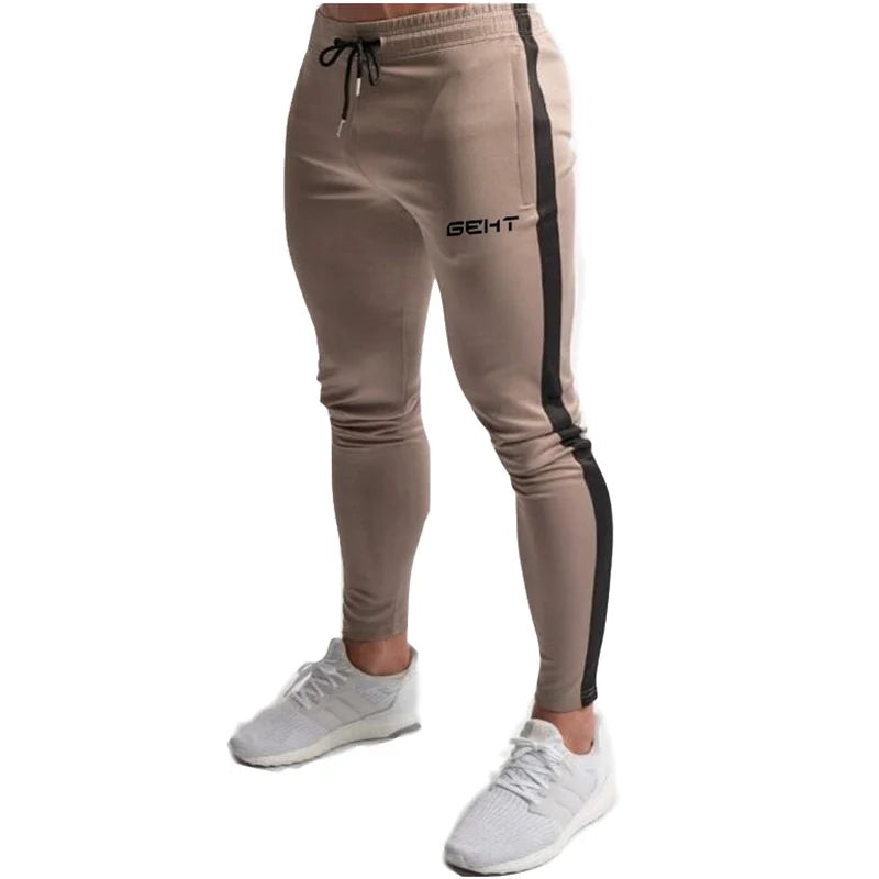 2022 GEHT brand Casual Skinny Pants Mens Joggers Sweatpants Fitness Workout Brand Track pants New Autumn Male Fashion Trousers