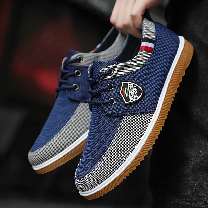 Men's casual shoes Vulcanized Work loafers Mesh Lightweight Man sports shoes Canvas Shoes for Men zapatos para hombres2024