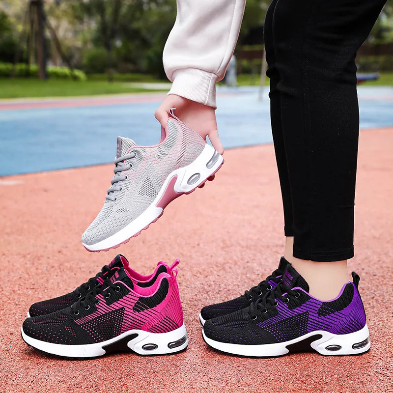 Sports shoes Women's new women's shoes summer large size casual comfortable breathable lace-up sports running shoes