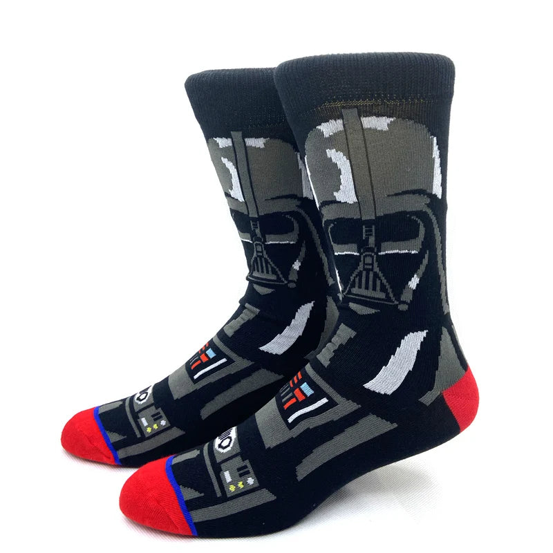 2023 New Autumn Winter Star Wars Movie Men socks Master Yoda R2-D2 Cosplay Socks Wookiee Jedi Knight Novelty Women's Socks 37-45