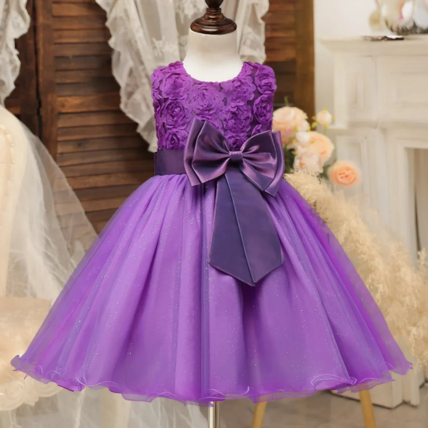 Flower Girls Dress for Wedding Princess Party Dresses Children's Clothing Kids Dresses for Girls for 4 6 8 9 10 Yrs Summer Dress