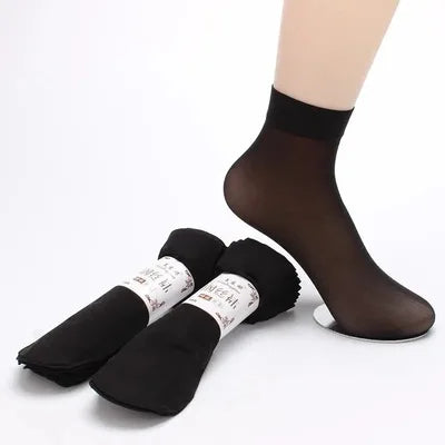 10/20/30pairs Women Elastic Silk Summer Socks Transparent Ultrathin Meias Socks Thin Crystal Nylon Short Ankle Sox Wholesale