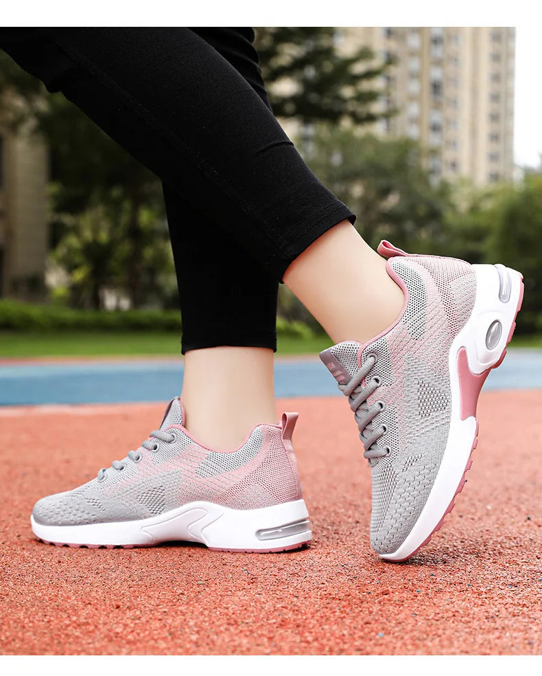 Sports shoes Women's new women's shoes summer large size casual comfortable breathable lace-up sports running shoes